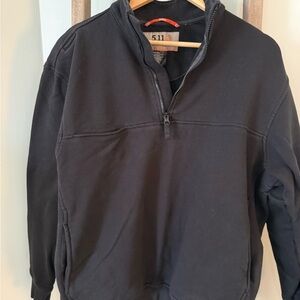 5.11 Tactical Men's Zip-Up Black Lined quarter zip